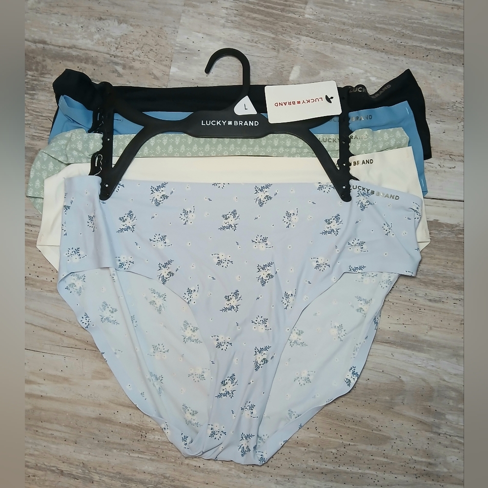 Lucky Brand Seamless No Show Panties 5-Pack Women’s Large NWT